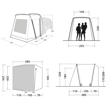 Cort frontal Outwell Desert Van