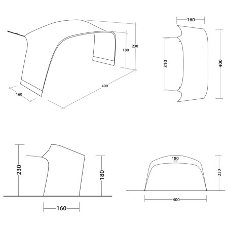 Anexă pentru cort Outwell Wakefield XL Tent Connector