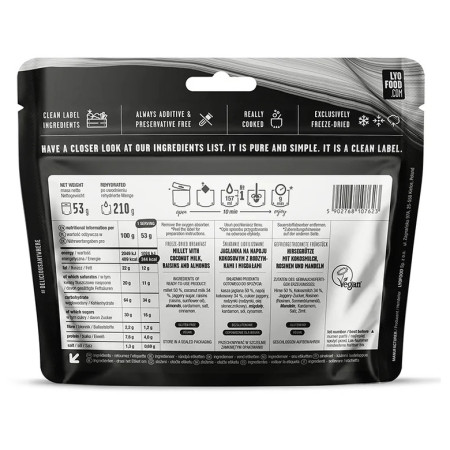 Mâncare deshitradată Lyo food Ovesný Payasam 60g