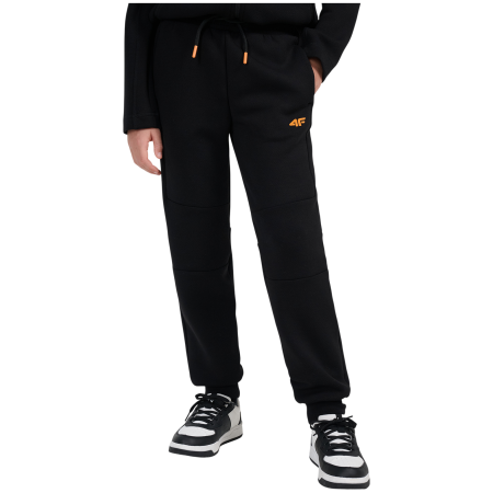 Pantaloni jogging copii 4F Trousers Cas M1766 Deep Black negru Deep Black
