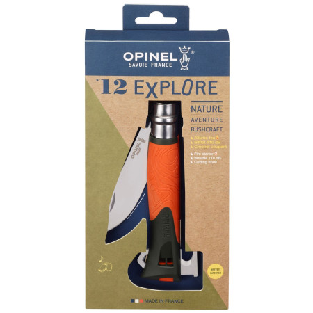 Cuțit Opinel VRI N°12 Inox Explore s odstraňovačem klíšťat