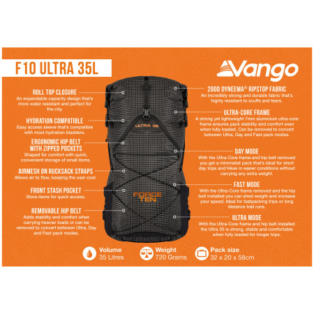 Rucsac turistic Force Ten Ultra 35L