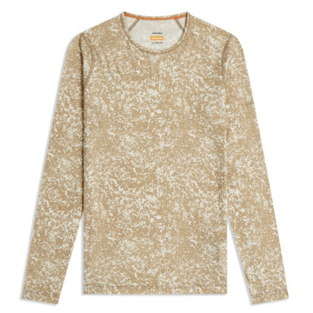 Tricou funcțional femei Icebreaker Women M 200 Oasis LS Crewe Moss BloomAOP bej/alb Cumin/Undyd/Aop