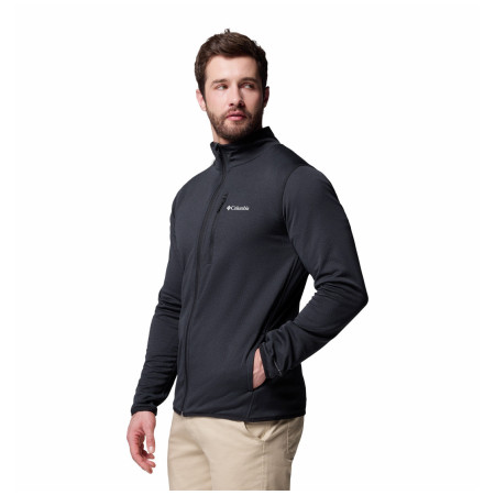 Hanorac bărbați Columbia Essential Hike™ Grid Fleece Full Zip negru Black