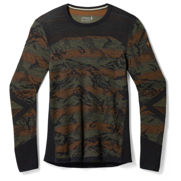 Tricou funcțional bărbați Smartwool M Intraknit Thermal Mrn Bl Pattern Crew gri/verde Winter Moss Mountain