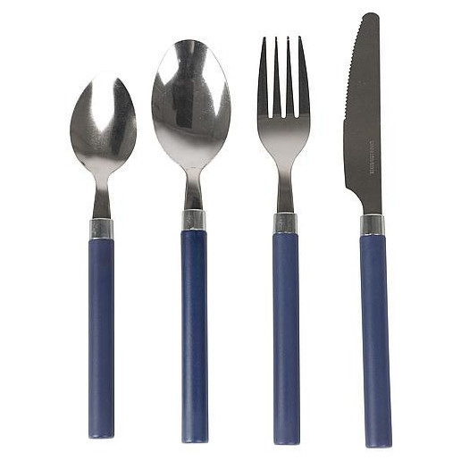 Tacâmuri Bo-Camp Cutlery Set 4 buc. pentru persoană albastru