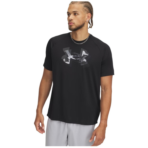 Tricou bărbați Under Armour M Tech Print Fill SS negru Black / / Anthracite