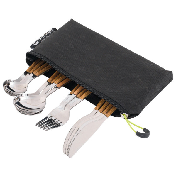 Set tacâmuri Outwell Pouch Cutlery Set Deluxe maro