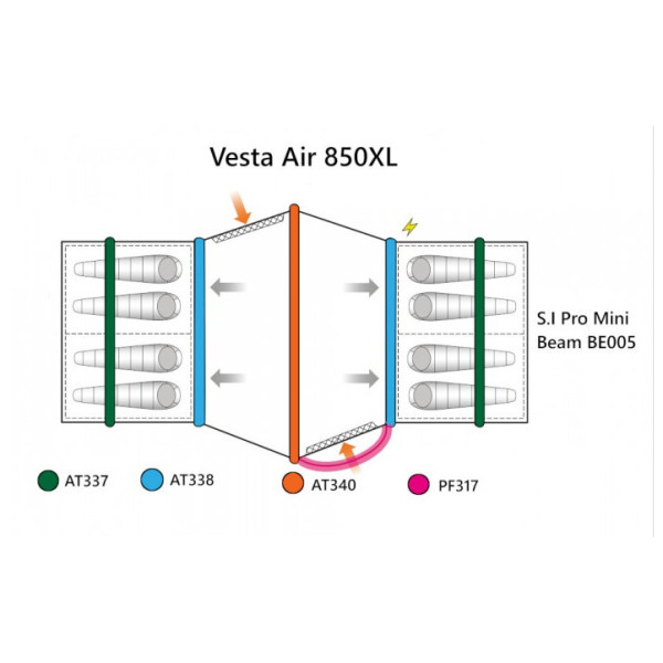 Cameră de rezervă Vango Airspeed S.I Pro Tube 630 x 10 cm - AT338