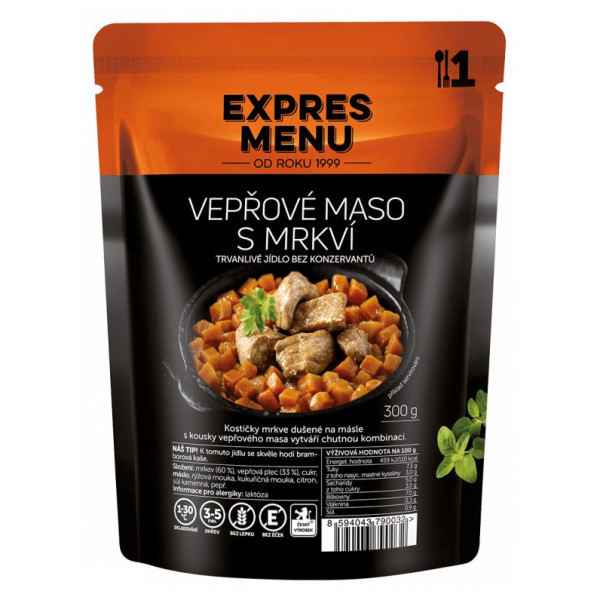Fel principal Expres menu Carne de porc cu morcovi 300gr