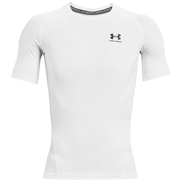 Tricou funcțional bărbați Under Armour HG Armour Comp SS alb White/Black