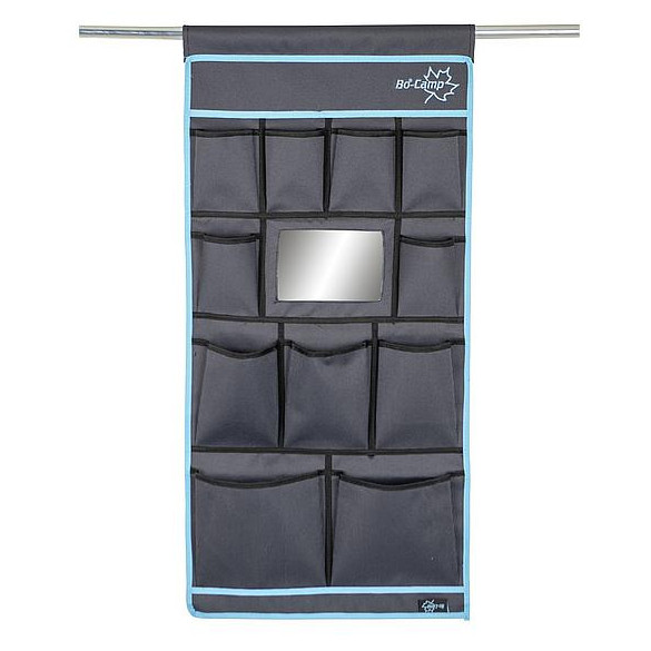 Organizator Bo-Camp Tent organizer 11 pockets Mirror 45x90cm negru