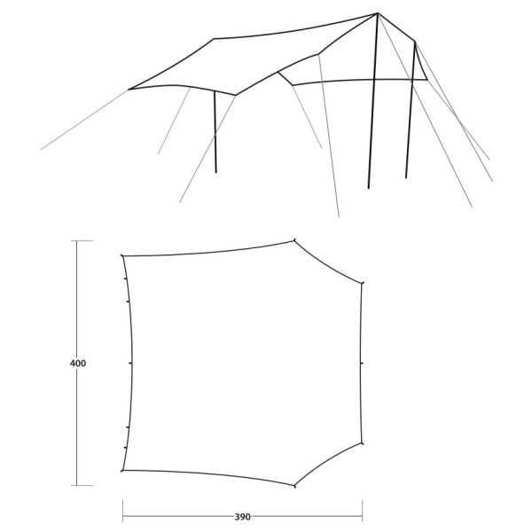 Anexă pentru cort Outwell Canopy Tarp L