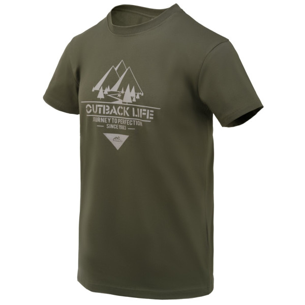 Tricou bărbați Helikon-Tex T-Shirt (Outback Life) verde Taiga Green