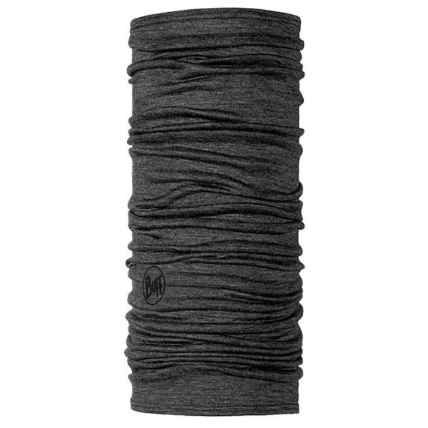 Fular multifuncțional Buff Merino Lightweight Neckwear gri închis Solid Grey