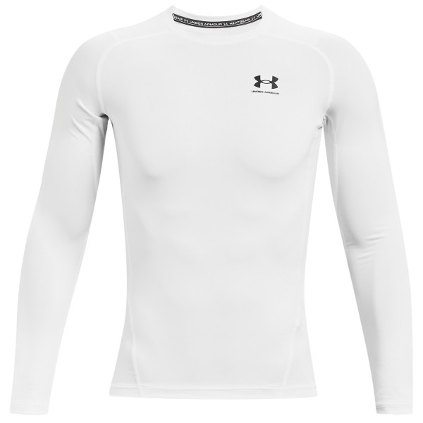 Tricou funcțional bărbați Under Armour HG Armour Comp LS alb White/Black