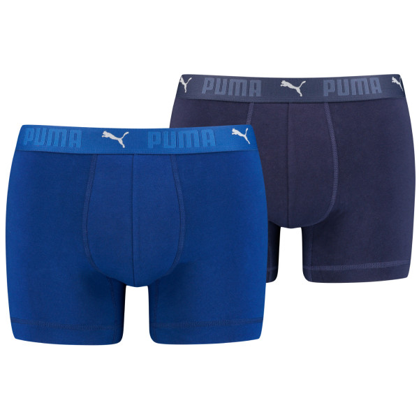 Boxeri bărbați Puma Sport Cotton Boxers 2P albastru Blue Combo