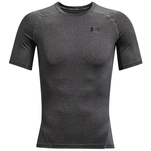 Tricou funcțional bărbați Under Armour HG Armour Comp SS gri închis CarbonHeather/Black