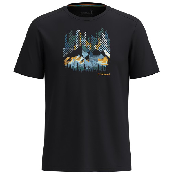 Tricou Smartwool Vital Peaks Active Short Sleeve Graphic Tee negru black