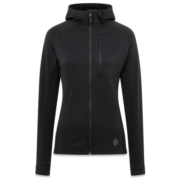 Hanorac funcțional de damă Black Diamond Coefficient Fleece Hoody negru