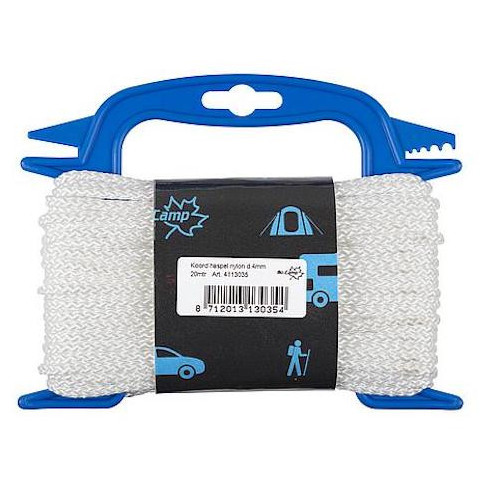 Coardă pentru cort Bo-Camp Nylon Guy Rope 20m 4mm alb