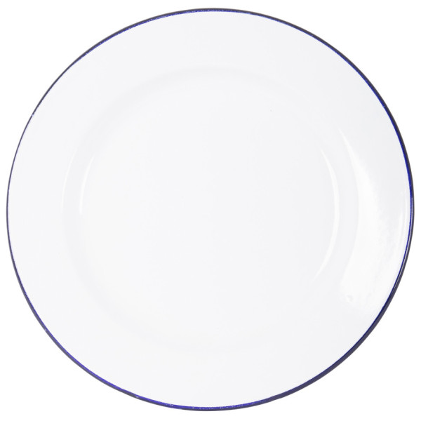 Farfurie Bo-Camp Dinner plate enamel alb/albastru Blue