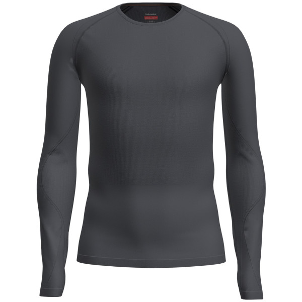 Tricou funcțional bărbați Icebreaker M Mer 260 Zoneknit Seamless LS Crewe negru Graphite