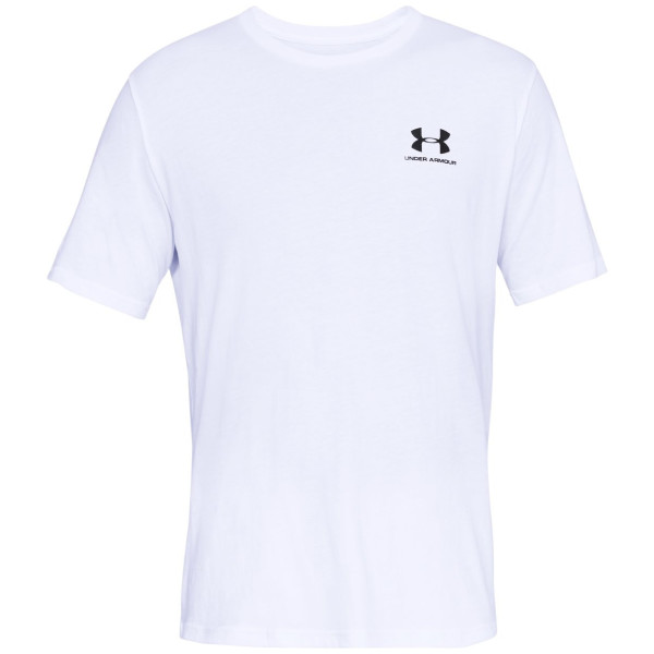 Tricou pentru bărbați Under Armour Sportstyle Left Chest SS alb