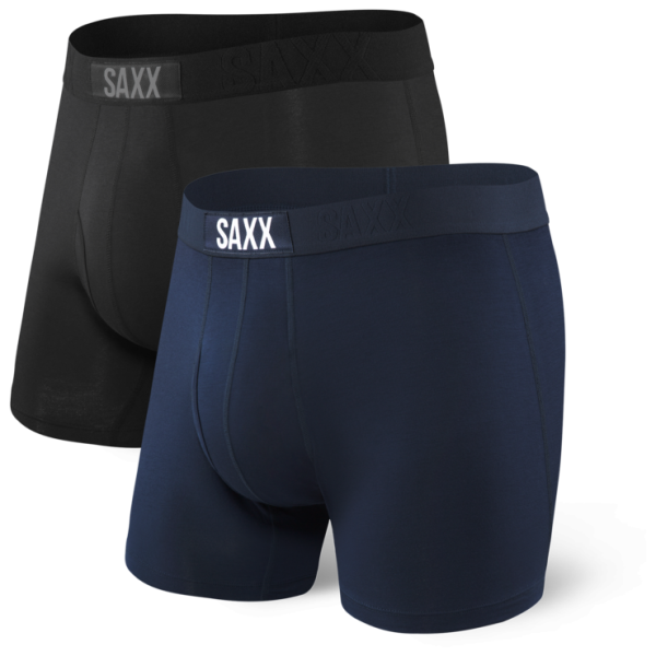 Boxeri Saxx Ultra Boxer Brief Fly 2Pk negru/albastru