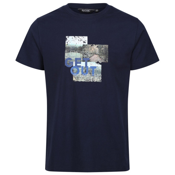 Tricou bărbați Regatta Cline VII albastru închis Navy Mountain Photo