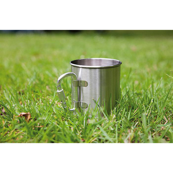 Cana Bo-Trail Mug Stainless Steel cu carabină