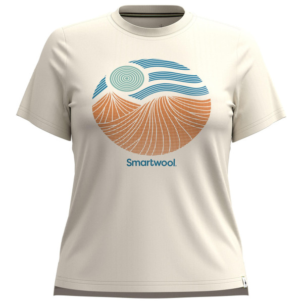 Tricou femei Smartwool Horizon View Short Sleeve Graphic Tee bej almond