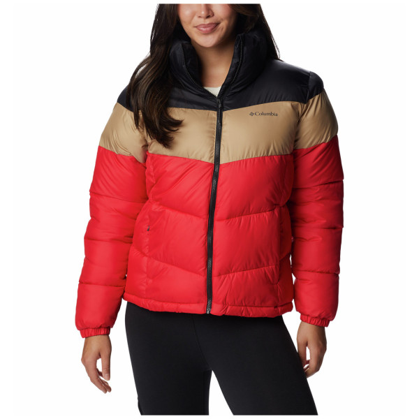 Geacă femei Columbia Puffect™ Color Blocked Jkt roșu/negru