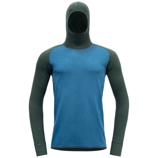 Tricou funcțional bărbați Devold Kvitegga Merino 230 Hoodie Man albastru WOODS/BLUE