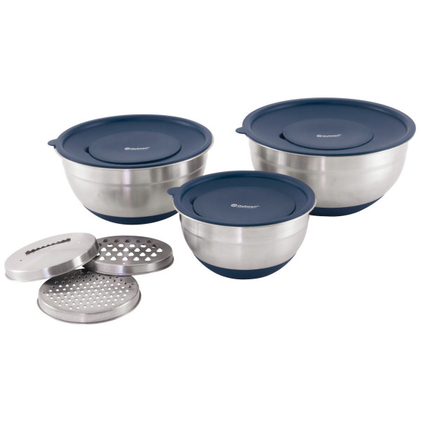 Set de boluri Outwell Chef Bowl Set Lids & Graters argintiu