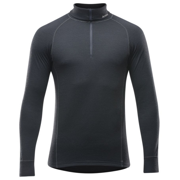 Pulover pe gĂ˘t bÄ�rbaČ›i Devold Duo Active Man Zip Neck negru Black