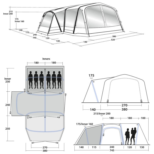 Cort gonflabil Outwell Airville 6SA (2021)