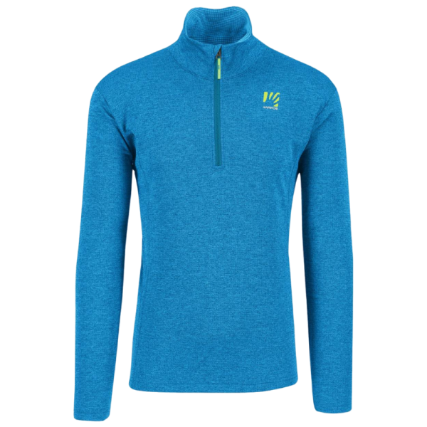 Hanorac bărbați Karpos Pizzocco Half Zip albastru deschis Diva Blue/Midnight