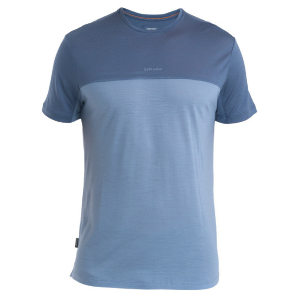 Tricou funcțional bărbați Icebreaker Men Merino 125 Cool-Lite™ Sphere III SS Tee Colour Block albastru Kyanite/Dawn/Cb