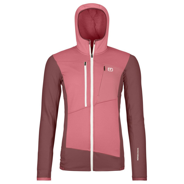 Hanorac femei Ortovox Fleece Grid Hoody W roz mountain rose