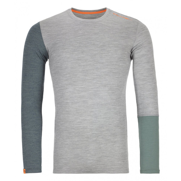 Tricou bărbați Ortovox 185 Rock'n'Wool Long Sleeve M gri deschis