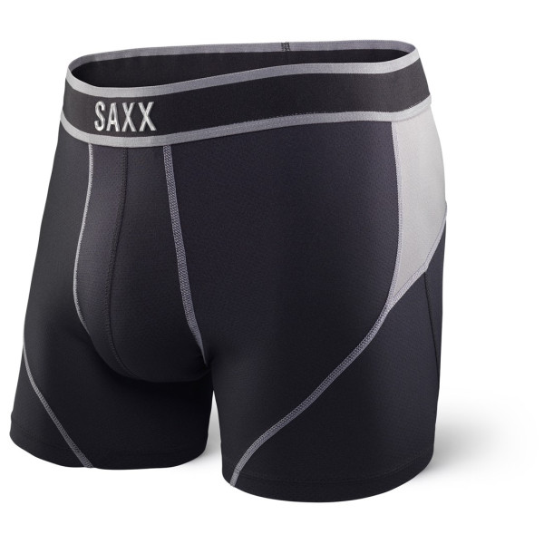 Boxeri Saxx Kinetic Boxer Black/Steel gri black/steel