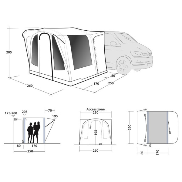 Cort auto Outwell Santa Monica Air