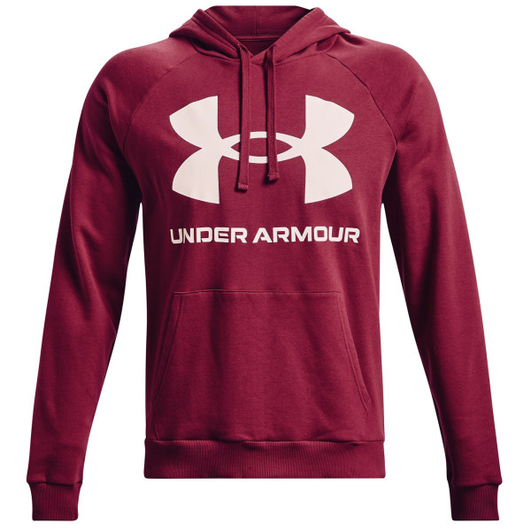 Hanorac bărbați Under Armour Rival Fleece Big Logo_HD roșu/alb