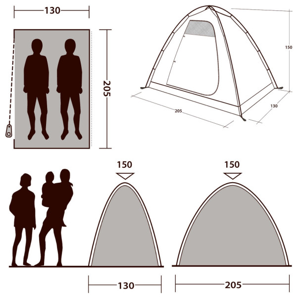 Dormitor Outwell Free Standing inner