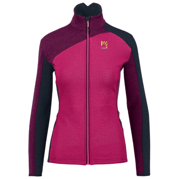 Hanorac funcțional de damă Karpos Federa Full-Zip W Fleece roz/violet Pink/Boysenberry/Vulcan