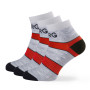 Șosete femei Warg Trail Low Wool 3-pack gri/roșu