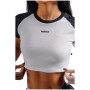 Tricou femei Nebbia Crop Top Leopard '97 Primal