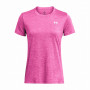 Tricou femei Under Armour Tech SSC - Twist roz RebelPink/PinkElixir/White