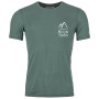 Tricou funcțional bărbați Ortovox 120 Cool Tec Mtn Duo Ts M verde/gri